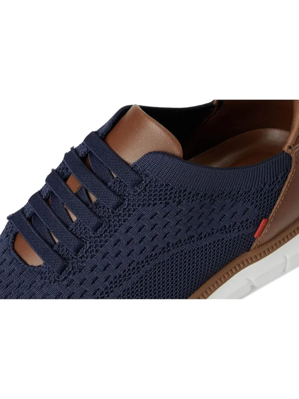 Marc Joseph Men's Navy Leather Slip On Round Toe Solid Comforts Oxfords Shoes